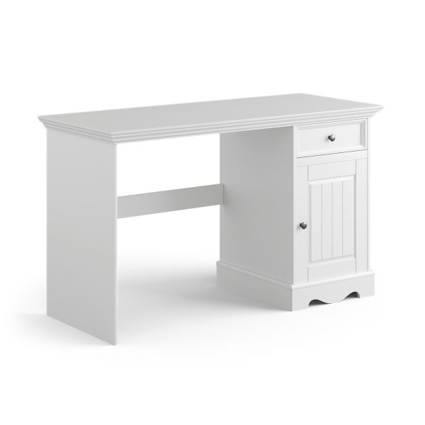 Bologna Elegante - fehér tömörfa íróasztal
